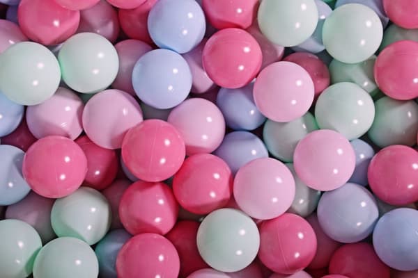 MeowBaby® Bløde plastbolde til boldbassin til børn 7cm, 50 stk.