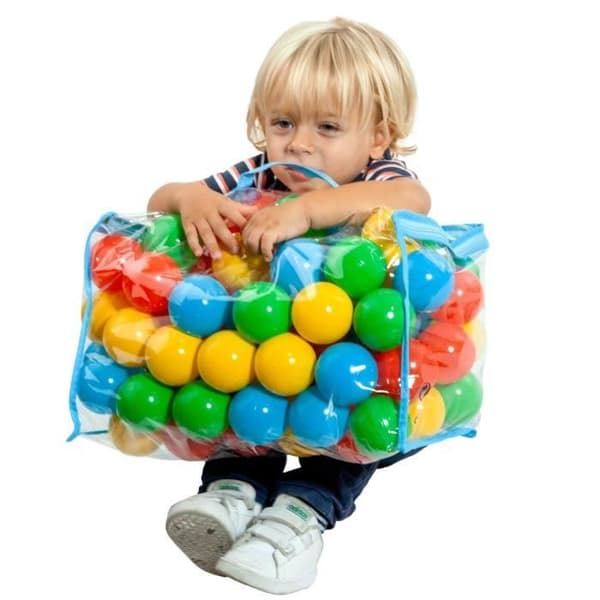 Molto färgade bollar för bollpooler - MOLTO - 100 st - Baby - Blå - Flerfärgad