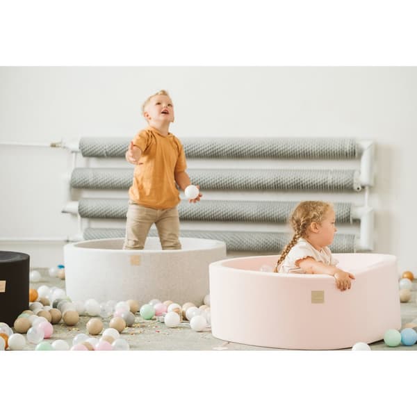 MeowBaby® Cirkulär torr pool utan bollar för barn 90 x 30 cm Mörkgrå