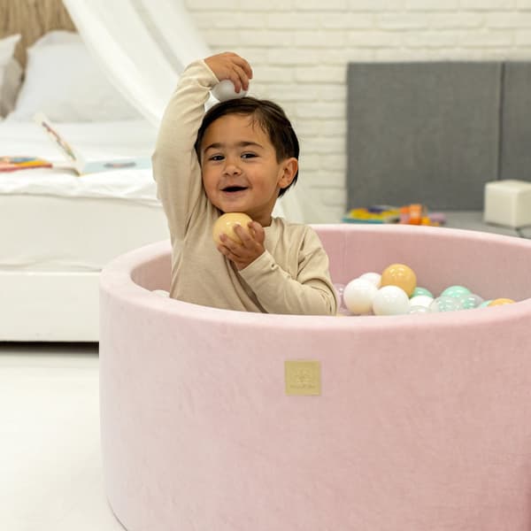 MeowBaby® Cirkulär torr pool utan bollar för barn 90 x 30 cm Mörkgrå