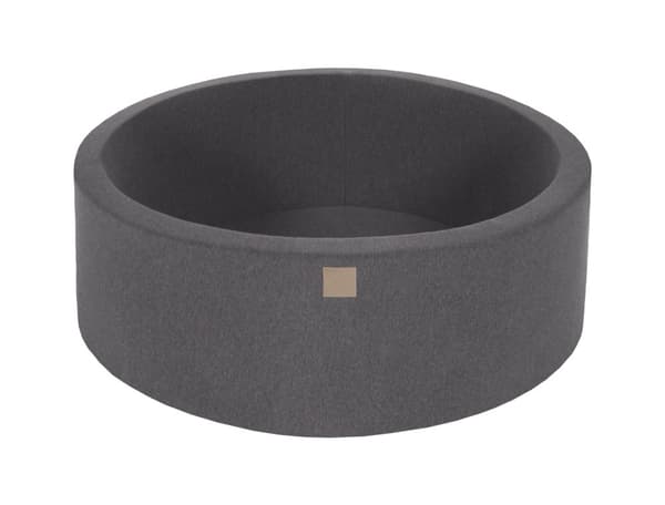 MeowBaby® Cirkulär torr pool utan bollar för barn 90 x 30 cm Mörkgrå