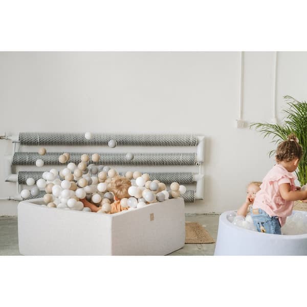 MeowBaby® Square Tør Pool uden bolde til børn 90 x 90 x 40 cm Lysegrå