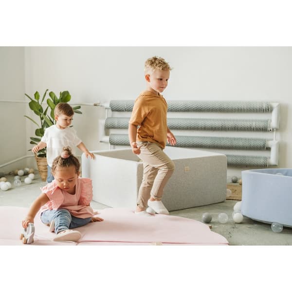 MeowBaby® Square Tør Pool uden bolde til børn 90 x 90 x 40 cm Lysegrå