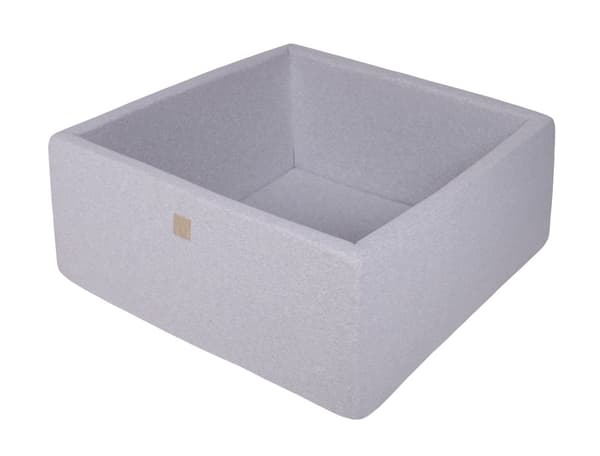 MeowBaby® Square Tør Pool uden bolde til børn 90 x 90 x 40 cm Lysegrå