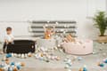 Miniatyrbillede 7 af 7: MeowBaby Boldbassin 90x40cm/300 Bolde, Bomuld, Sort