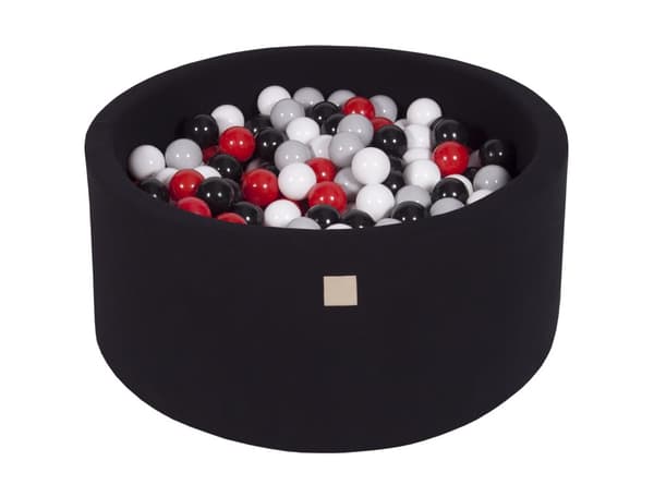 MeowBaby Boldbassin 90x40cm/300 Bolde, Bomuld, Sort