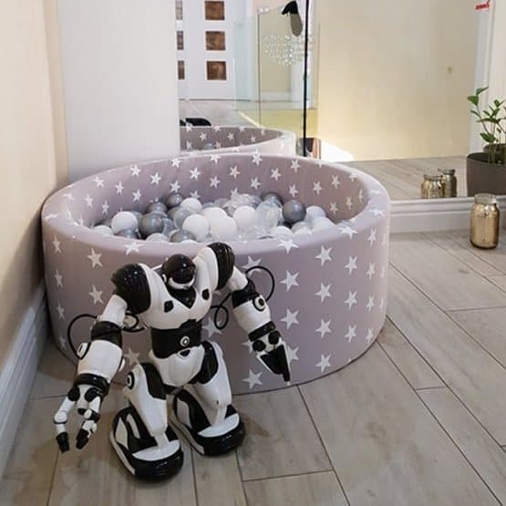 Meow Baby - Bollhav - Light Grey Stars - 40 Cm
