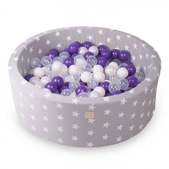 Meow Baby - Bollhav - Light Grey Stars - 40 Cm