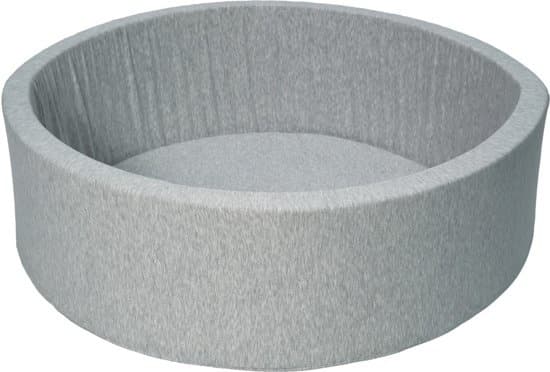 Ballpude grå 90x30 cm med 150 bolde Ø 7 cm - solid boldkasse - Multi farver