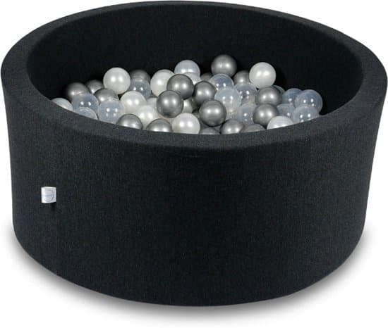 Boldbad - 300 bolde - 90 x 40 cm - boldbassin - rund sort