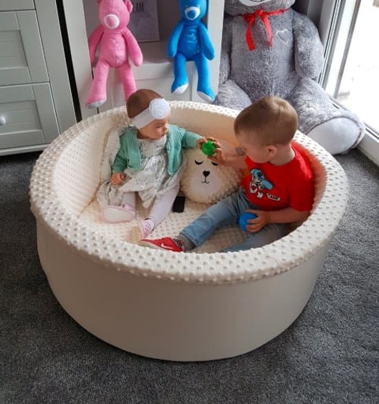 Boldebad - solid boldbad - 90 cm - Tom - Uden bolde - Tomt boldbad