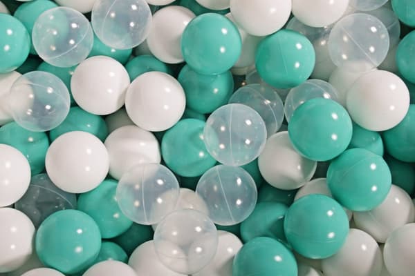 MeowBaby® Komplett set med Bollhav 90x40cm med 300 Balls 7cm certifierad, Bomull, Mörkgrå