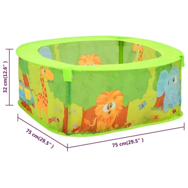 vidaXL boldgrav med 300 bolde 75x75x32 cm
