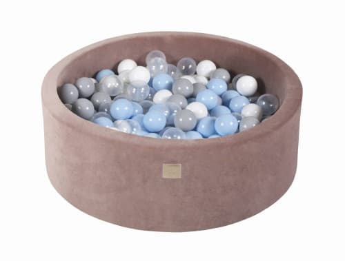 MeowBaby Boldbassin 90x30cm/200 Bolde, Fløjl, Beige
