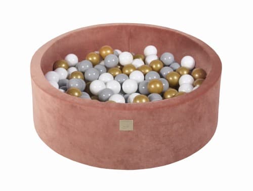 MeowBaby Pallomeri 90x30cm/200 Palloa, Sametti, Marsala Punainen