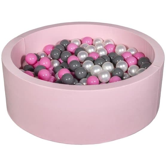 Ball Sea With 200 Balls Pink - Perle, Lys Pink Og Grå