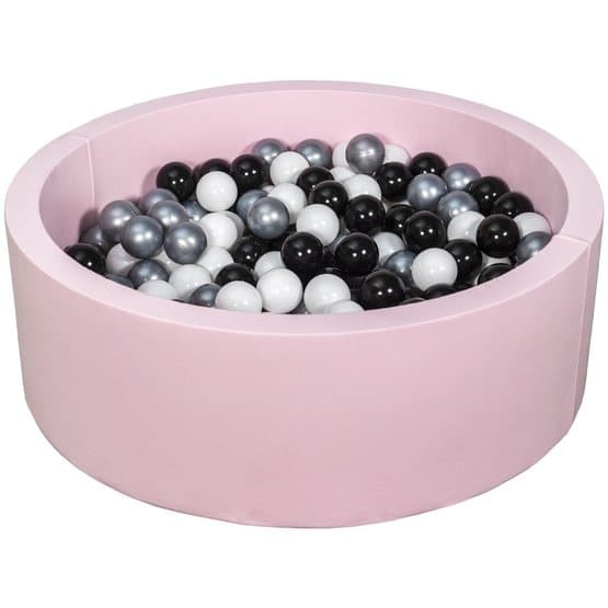 Ball Sea With 200 Balls Pink - Sort, Hvid Og Sølv