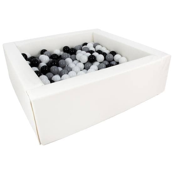 Bollhav - Eco-Läder Med 300 Bollar Vit/Svart, Vit Och Grå