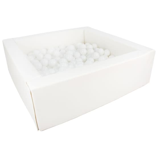 Ball Sea - Øko-læder Med 200 Bolde Hvid/Hvid