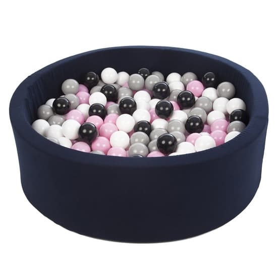 Ball Sea With 200 Balls Navy - Sort, Hvid, Lyserød, Grå