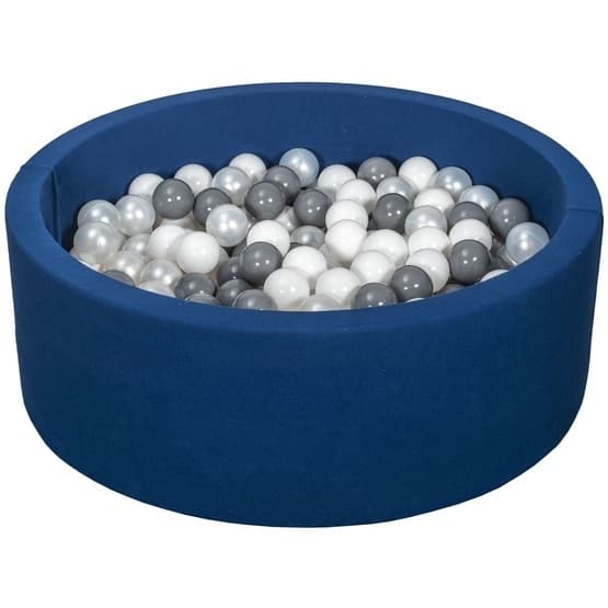 Kugle Hav Med 200 Bolde Navy - Hvid, Perle Og Grå