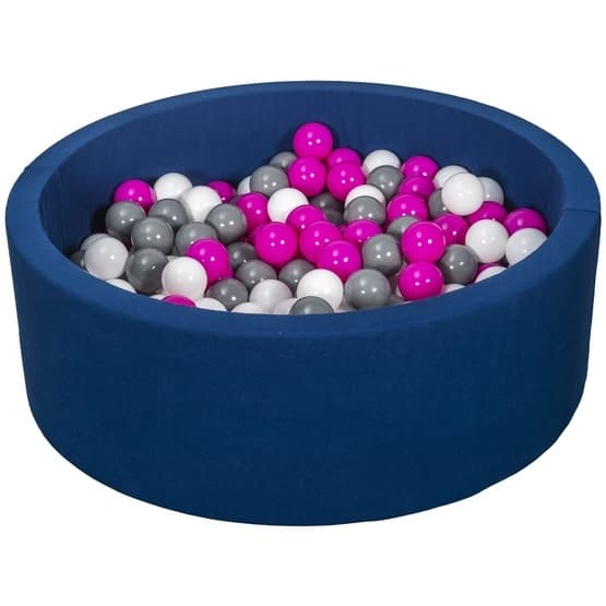 Ball Sea With 200 Balls Navy - Hvid, Pink Og Grå