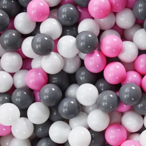 Lekbollar Till Babypool Rosa, Vit Och Grå 250 St
