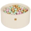 Miniatyrbillede 1 af 4: MeowBaby® Komplet Sæt Boldgrav 90x40cm med 300 Bolde 7cm certificeret, boucle, hvid
