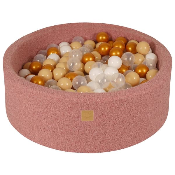 MeowBaby Boldbassin 90x30cm/200 Bolde, Boucle, Rose