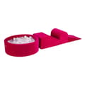 Miniatyrbillede 1 af 6: MeowBaby® Skum Klatreblok til Småbørn Magenta 3 Elementer med Kuglegrav 90x30cm