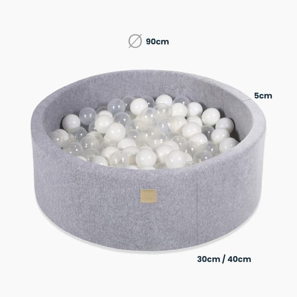 MeowBaby® Klätterblock i skum för småbarn Puderrosa 3 element med bollhav 90x30cm