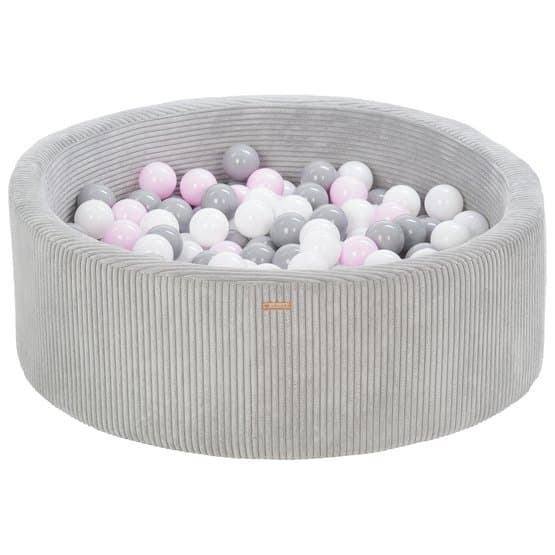 Ball Sea - 200 Bolde - Cordu Roy 90 Cm Grå/Hvid - Bolde Grå/Pink Pastel