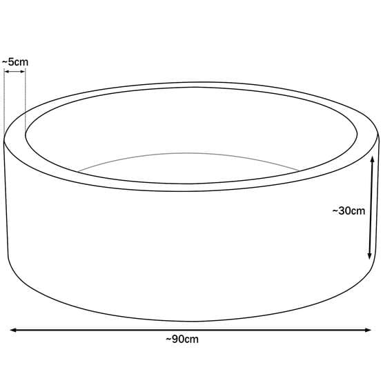Bollhav - 200 Bollar - Cordu Roy 90 Cm Grå/Vit - Bollar Grå/Gul Pastell