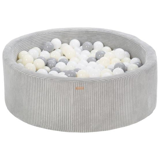 Ball Sea - 300 Bolde - Cordu Roy 90 Cm Grå/Hvid - Bolde Grå/Gul Pastel