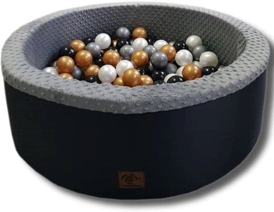 Sikker & Pædagogisk Boldgrav til Børn med 200 Bolde, 90cm Diameter, Vaskebar Overtræk