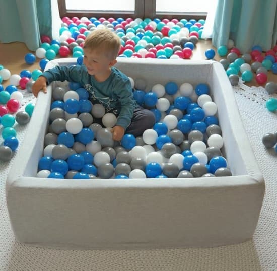 300-balls lekplats med tvättbart överdrag, 90x90cm, perfekt present till barnbarn