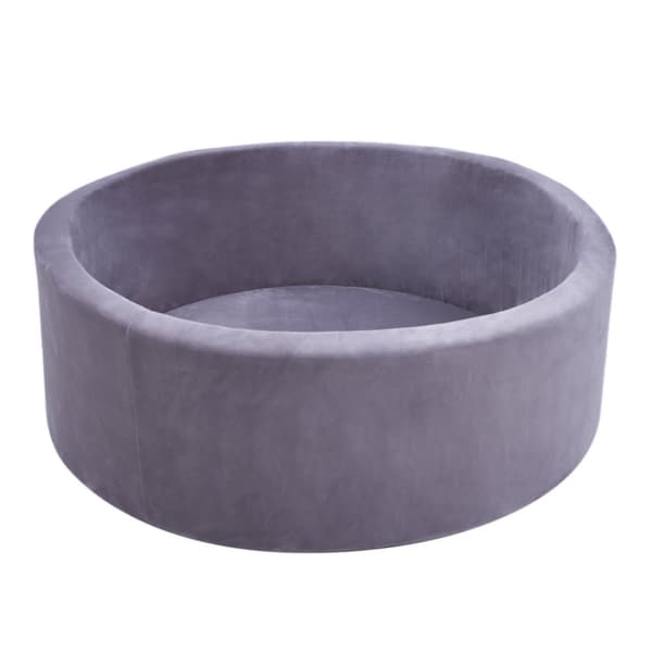 SUNNY Boaz - Velvet Pool Grey 260 bollar | Bollpool för barn från 2 år | Bollpool PE 100 % BPA-fri | Bollpool 30cm x 90cm