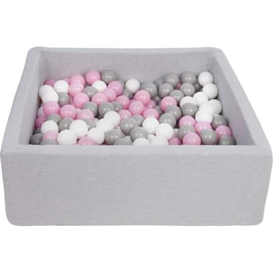 Kuglegrav - Robust Kuglegrav - 90X90 Cm - 300 Bolde Ø 7 Cm - Hvid, Pink, Grå