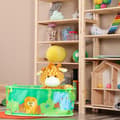 Miniatyrbild 2 av 6: Relaxdays Ball Pit, 50 bollar, lektält, bollar, pop up djungeldjur inomhus HxBxD: 29 x 80 x 80 cm, Grön