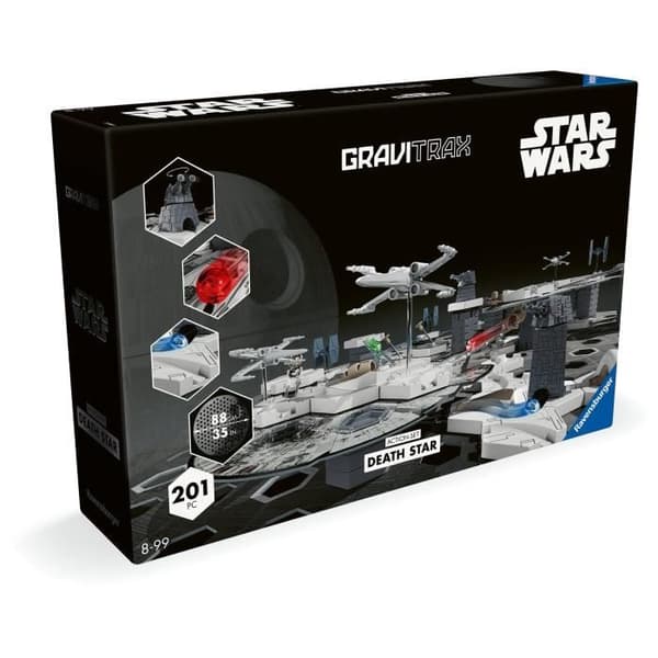 Ravensburger-Gravitrax Star Wars -setti-188 palaa-Marmorirata-Rakennuspeli-Marmorirata-Ikä 8+-23860