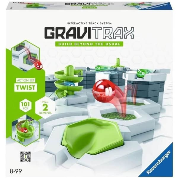Gravitrax Aloitussetti Twist 101 palaa, Marble Run, Luova Rakennuspeli, Ikä 8+, 22576, Ravensburger