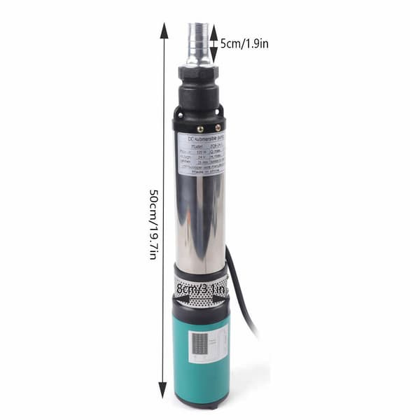 24Volt Nedsänkt Vattenpump, Idealisk för Djupbrunnsapplikationer, Solenergidriven, Effektiv Bevattningslösning