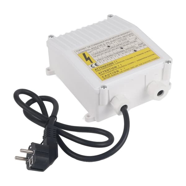 Pumpkontrollbox, inbyggd termisk skydd, finns i flera effektklasser,1500W