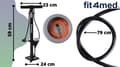 Miniatyrbillede 7 af 8: Cykelpumpe Dunlop/Presta/Schrader