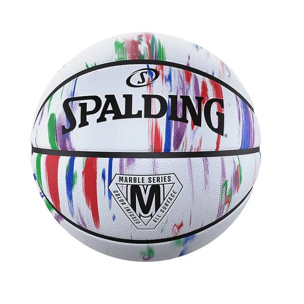 SPALDING Marble Series Rainbow Basketball - 5 stk.