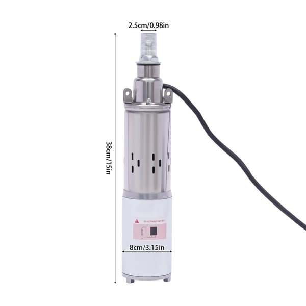Sukellusaurinkovesipumppu, 180W Teho, Maksimivirta 1,2m³/h,Hopea