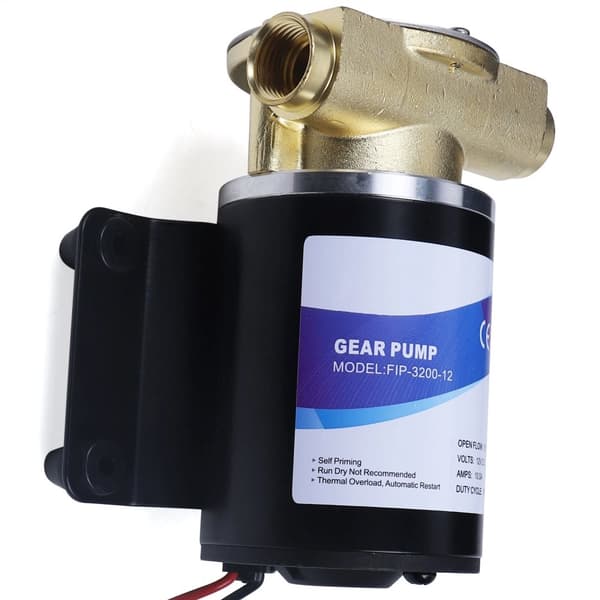 12V Selvprimende Gearpumpe, 120W Effekt, 23L/min Flow Rate,12V, EU
