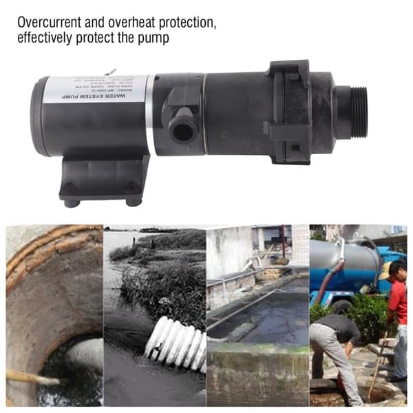 DC 12V RV Macerator -pumppu, 45 LPM virtausnopeus, kestävä rakenne,12V, EU