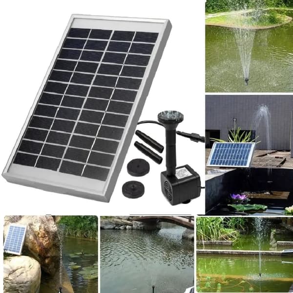 Solartankvandpumpe, 500L/t flowrate, 60cm sprøjtehøjde, solcelledrevet