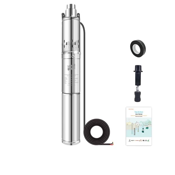 Solär nedsänkt vattenpump, 150W 12V, Max höjd 35M,750W DC 48-60V-a